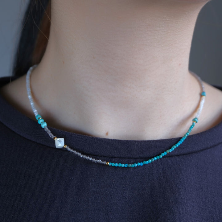 turquoise ＆mother of pearl necklace