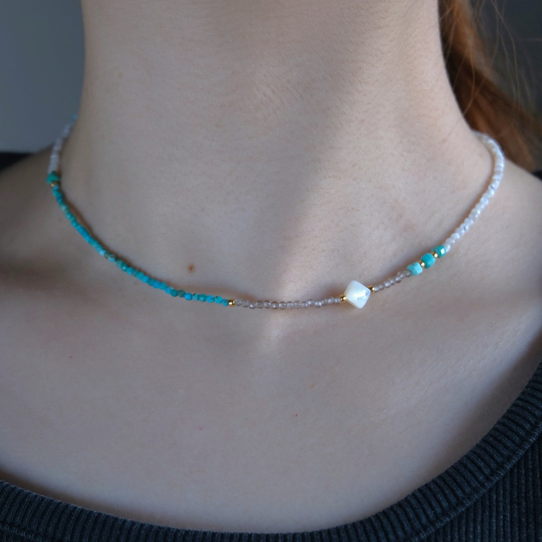 turquoise ＆mother of pearl necklace