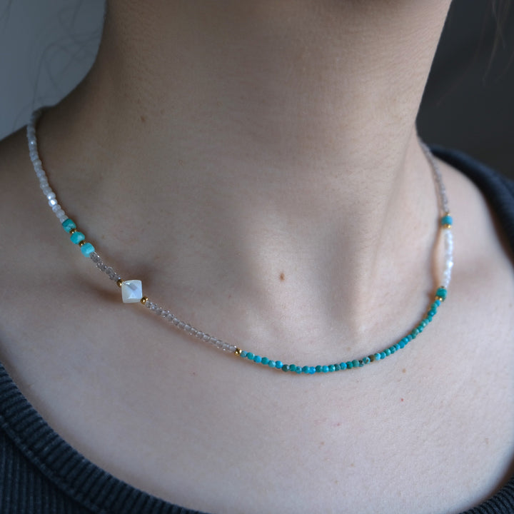 turquoise ＆mother of pearl necklace