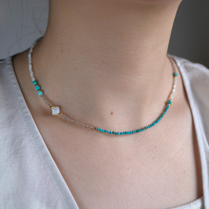 turquoise ＆mother of pearl necklace