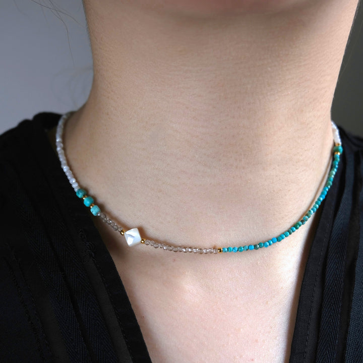 turquoise ＆mother of pearl necklace