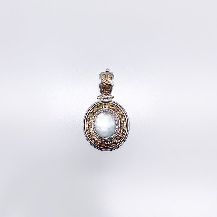 Iris pendant in 18K Gold and Sterling Silver_3299