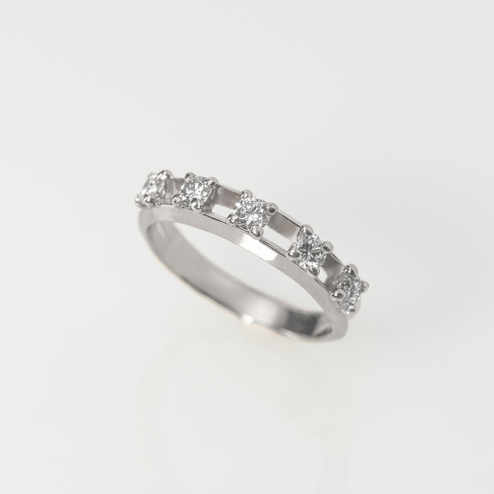 Float Half Eternity Ring -【Lab Grown Diamond】