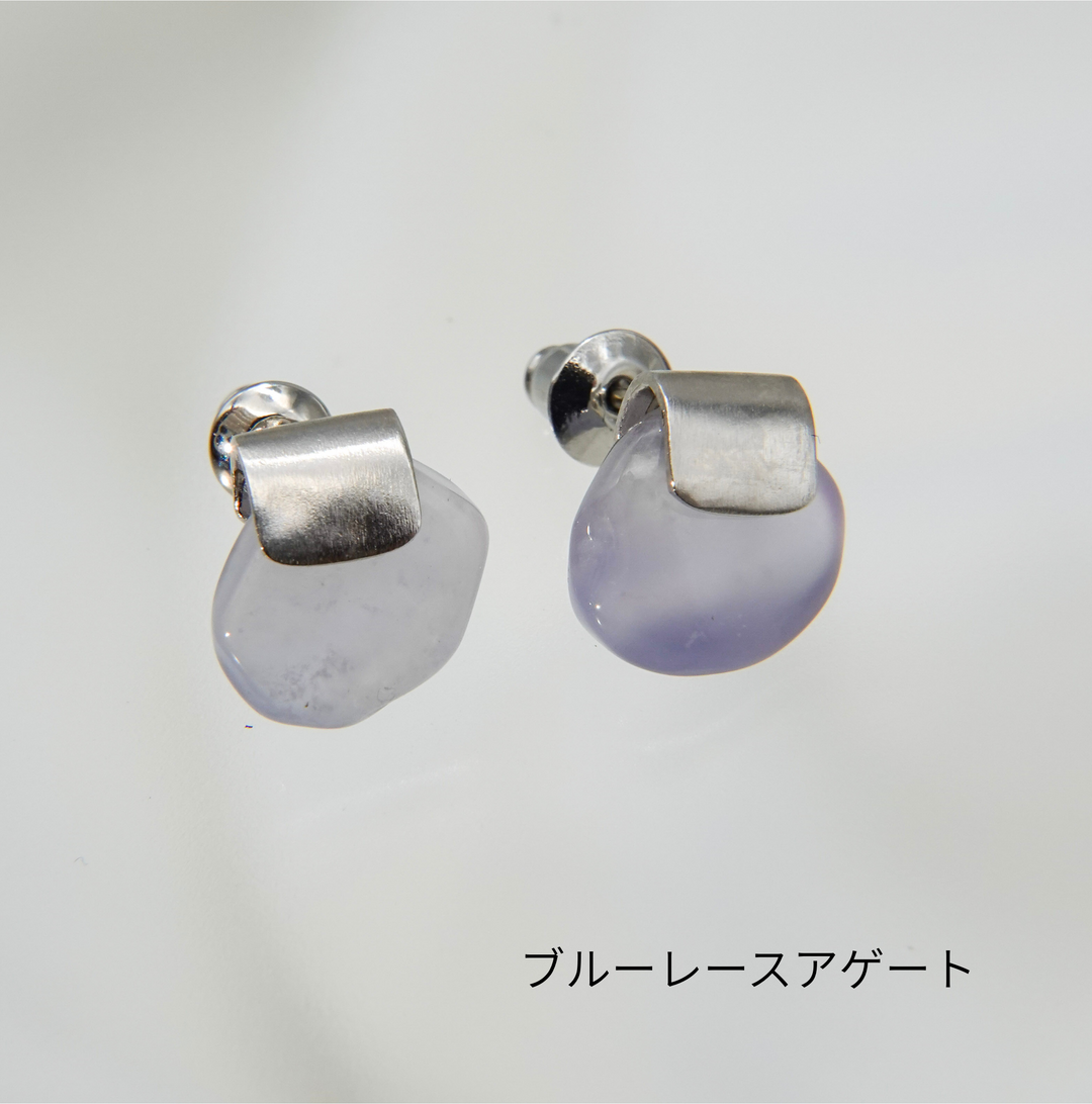 HASAMU S pierced earring gemstone