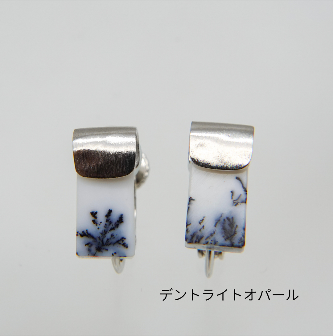 HASAMU earring gemstone square