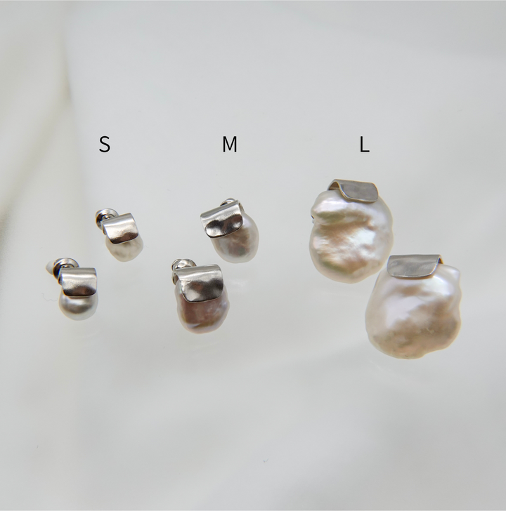 HASAMU pierced earring pearl