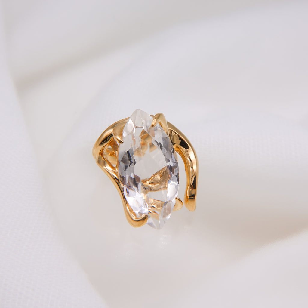 FIRE / Flame Jewel Cuff - Gold