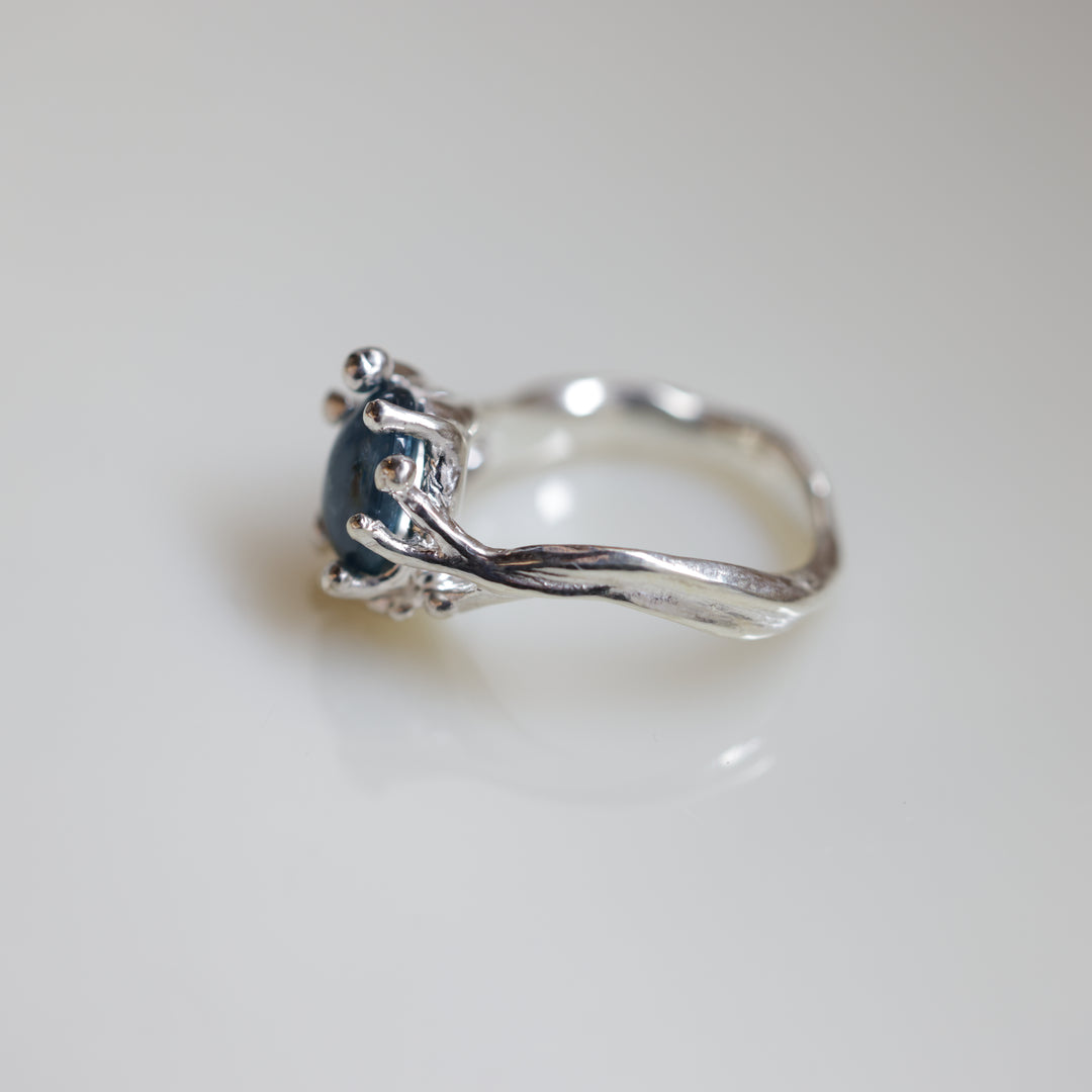 Teal Blue Kyanite Ring (SAI OOAK Series)(#11)