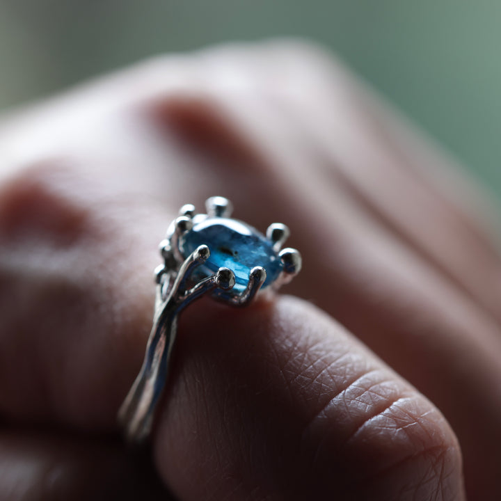 Teal Blue Kyanite Ring (SAI OOAK Series)(#11)