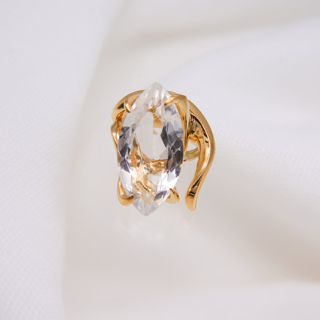 FIRE / Flame Jewel Cuff - Gold