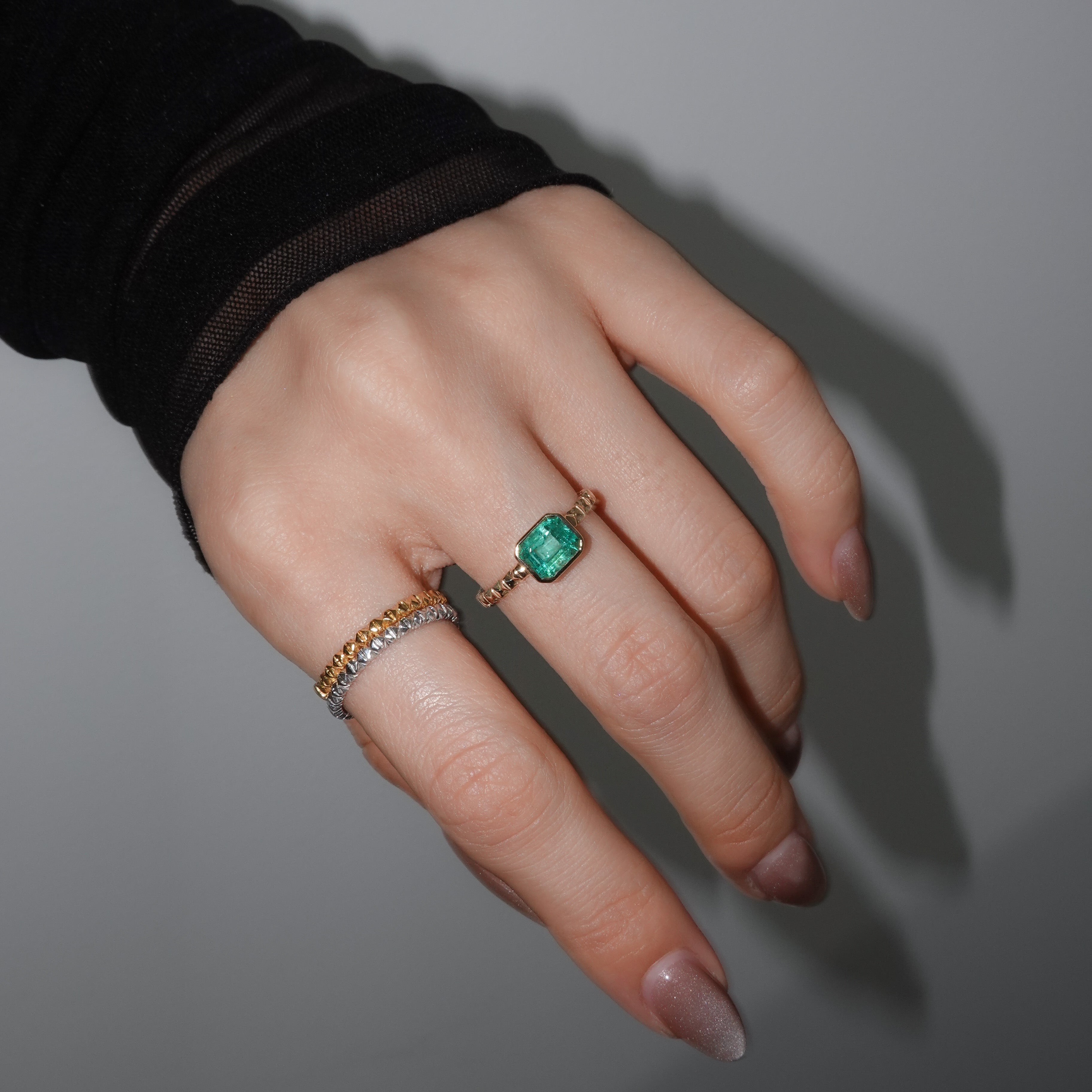 【刻印あり】750PG（K18PG）フィレンツェ彫りリング16号 kudana-florentine-engraving-ring-silver – unigem