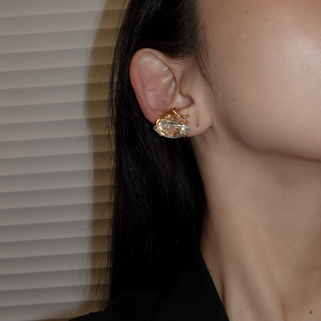 FIRE / Flame Jewel Cuff - Gold