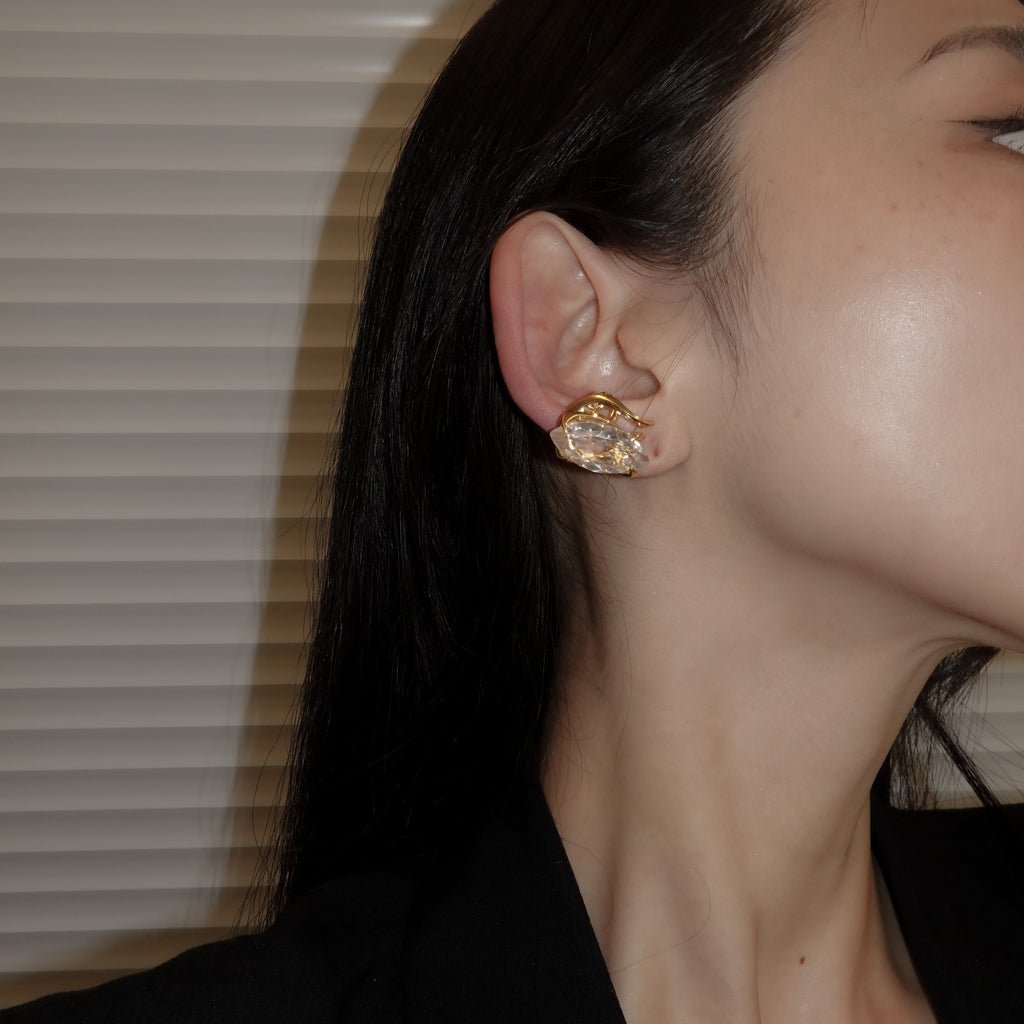 FIRE / Flame Jewel Cuff - Gold