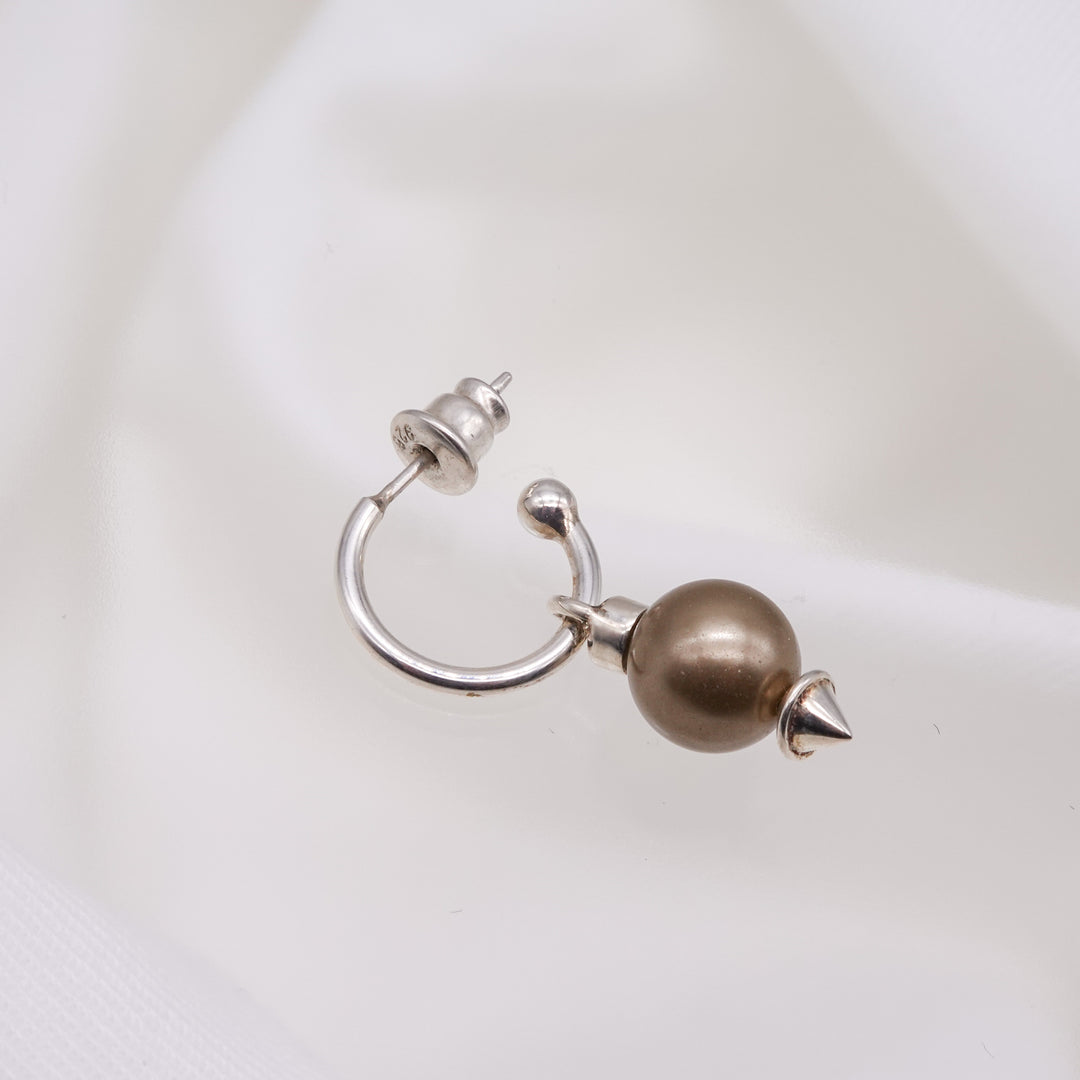 Pearl Cone Hoop Pierced earring