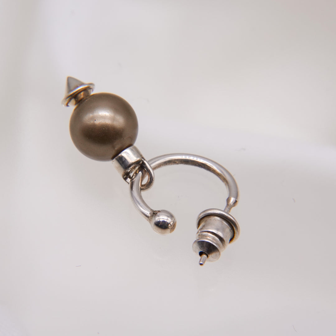 Pearl Cone Hoop Pierced earring