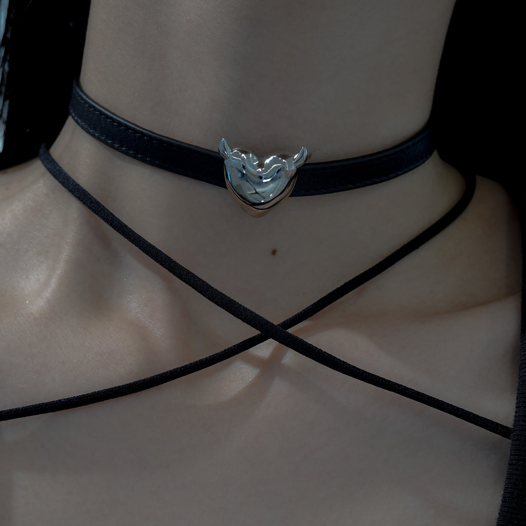 DEVIL LEATHER CHOKER