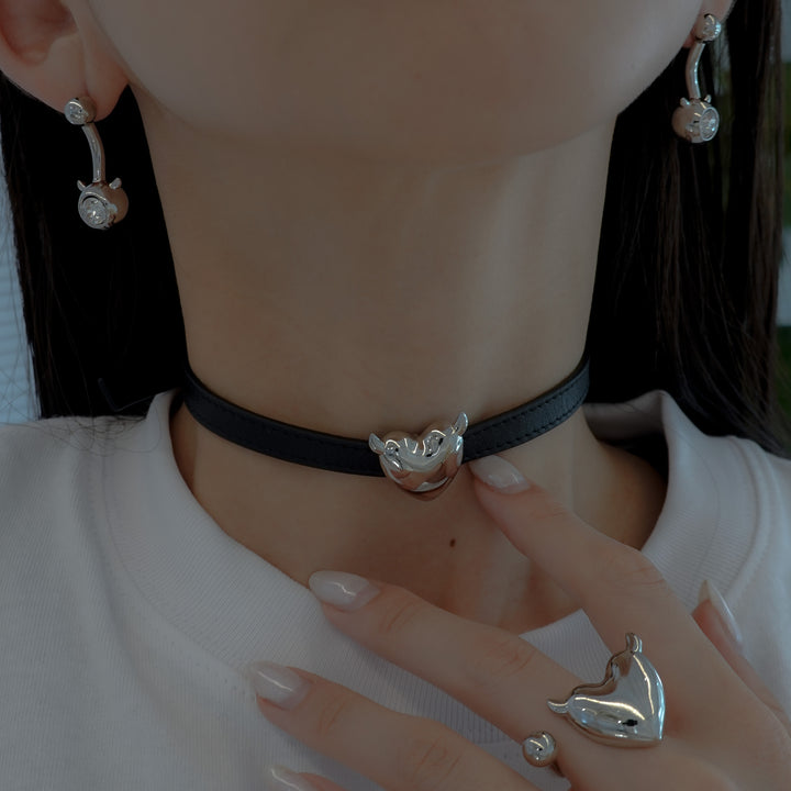 DEVIL LEATHER CHOKER