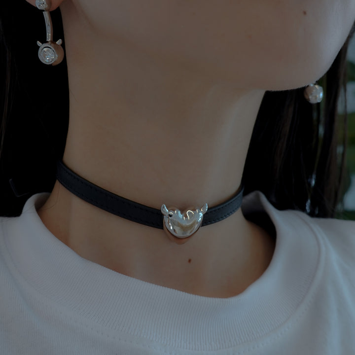 DEVIL LEATHER CHOKER