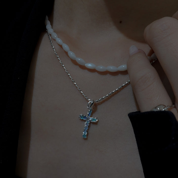 Shippo cross necklace