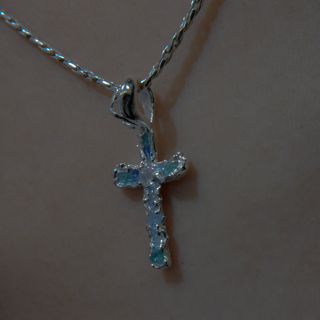 Shippo cross necklace