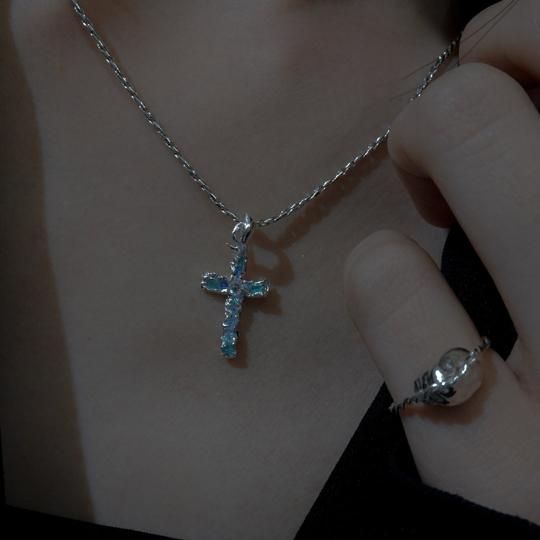 Shippo cross necklace