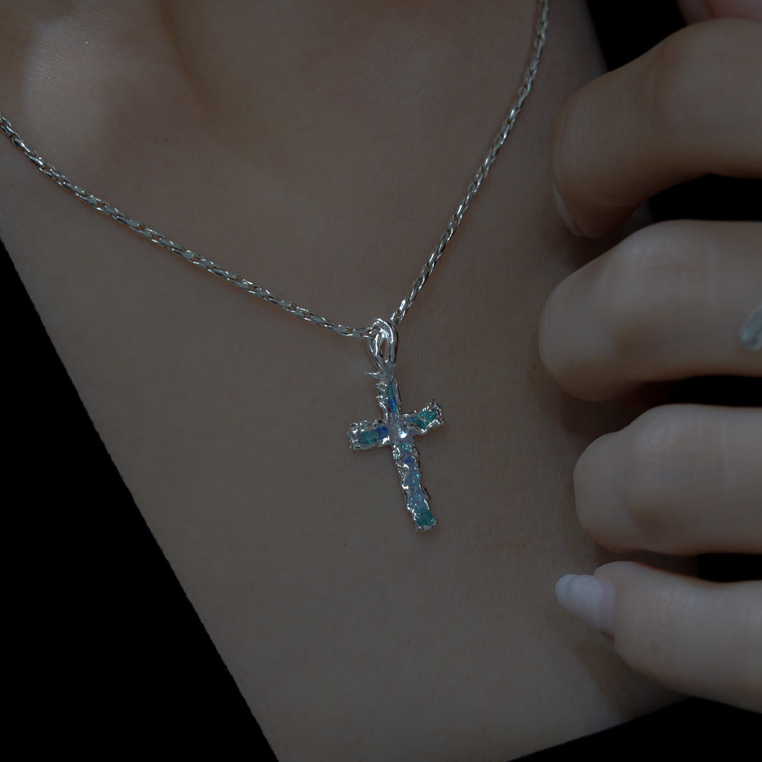 Shippo cross necklace