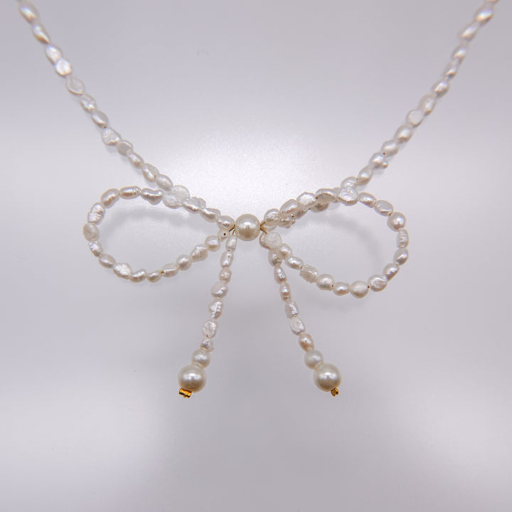 FRESHWATER PEARLS BOW NECKLACES