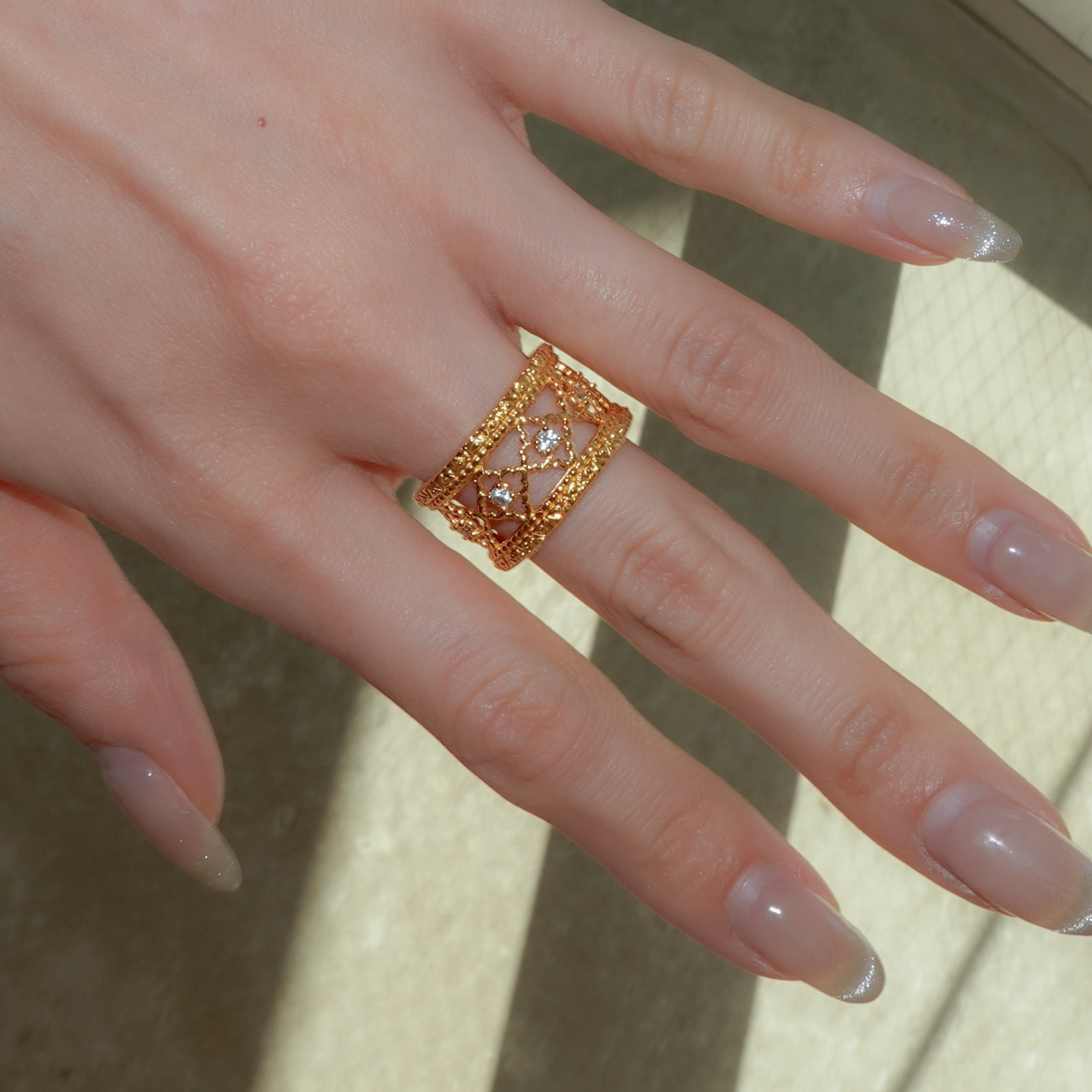 カオル リング クロッシング フィレンツェ彫り カオル リング