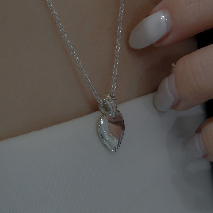 sv925 Heart plate necklace