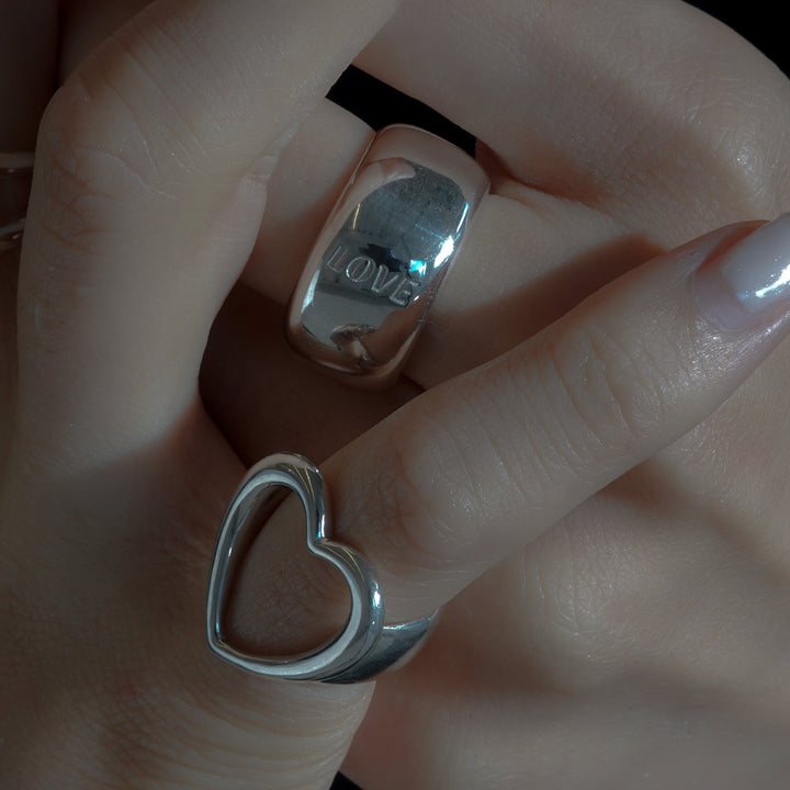 sv925 Heart pinky ring