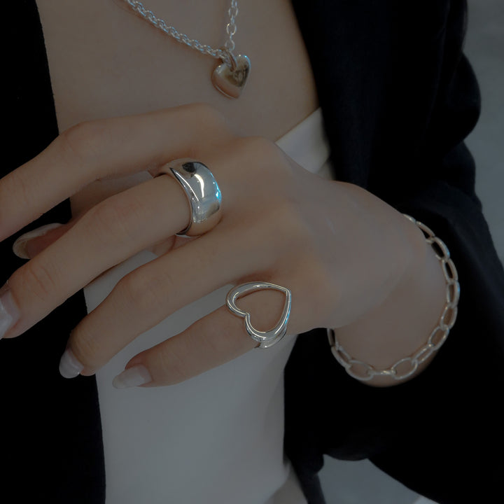 sv925 Heart pinky ring