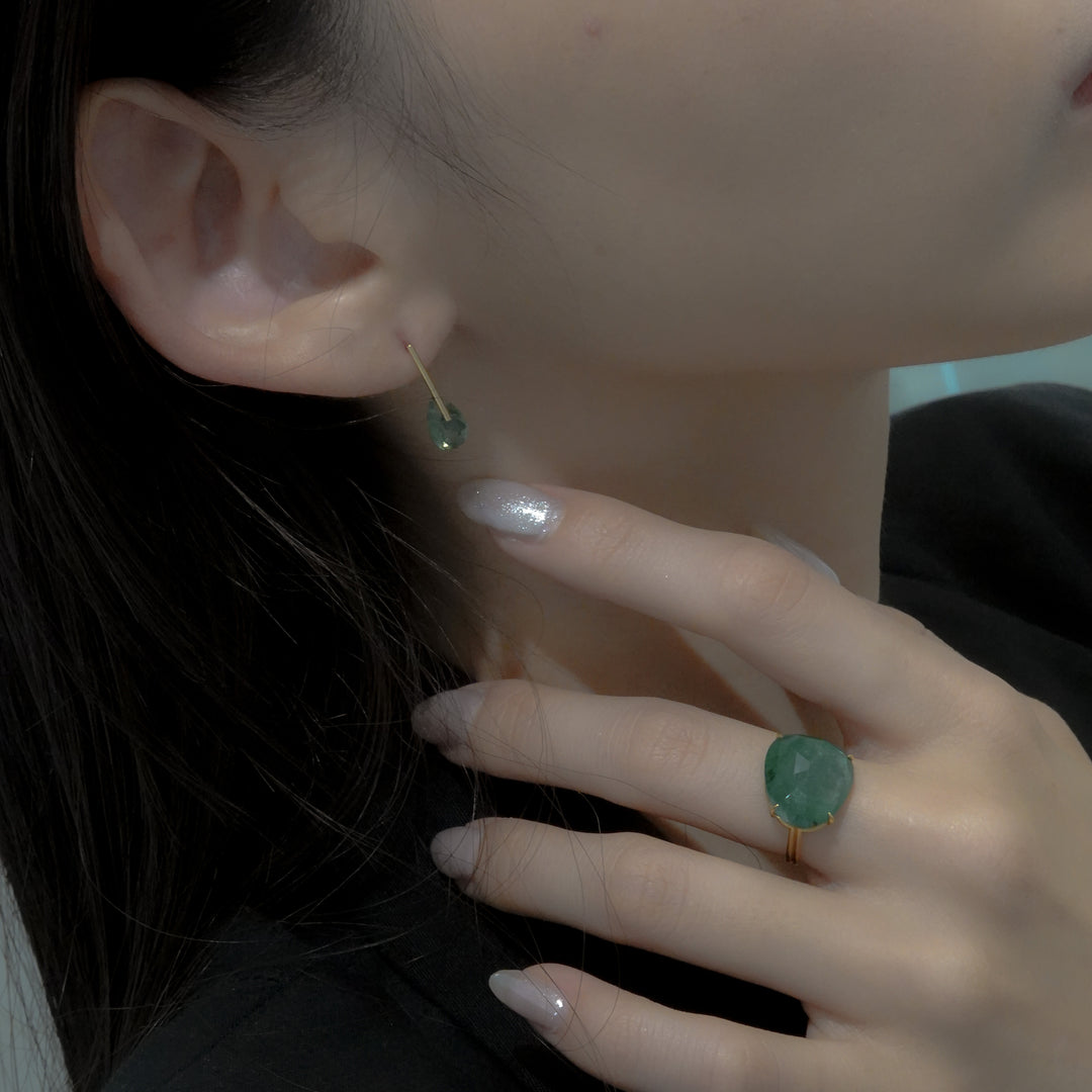 CANDY Green Apatite Pierced Earring