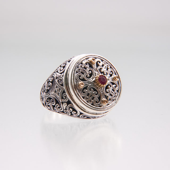 Mediterranean Ring in 18K Gold and Sterling Silver_20141