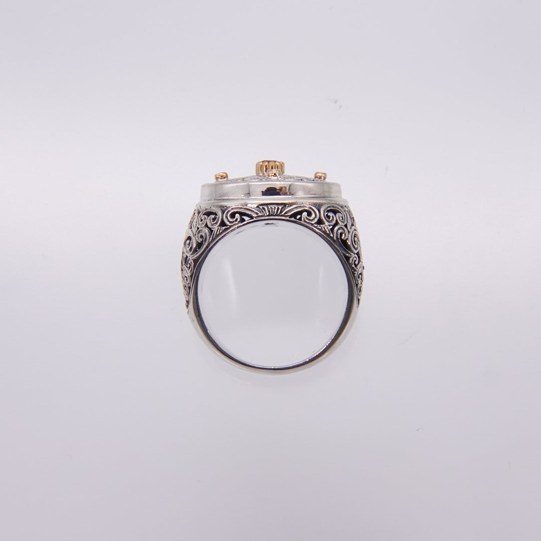 Mediterranean Ring in 18K Gold and Sterling Silver_20141