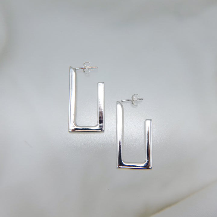 rectangular frame earrings (pierce)[FLDEP3]