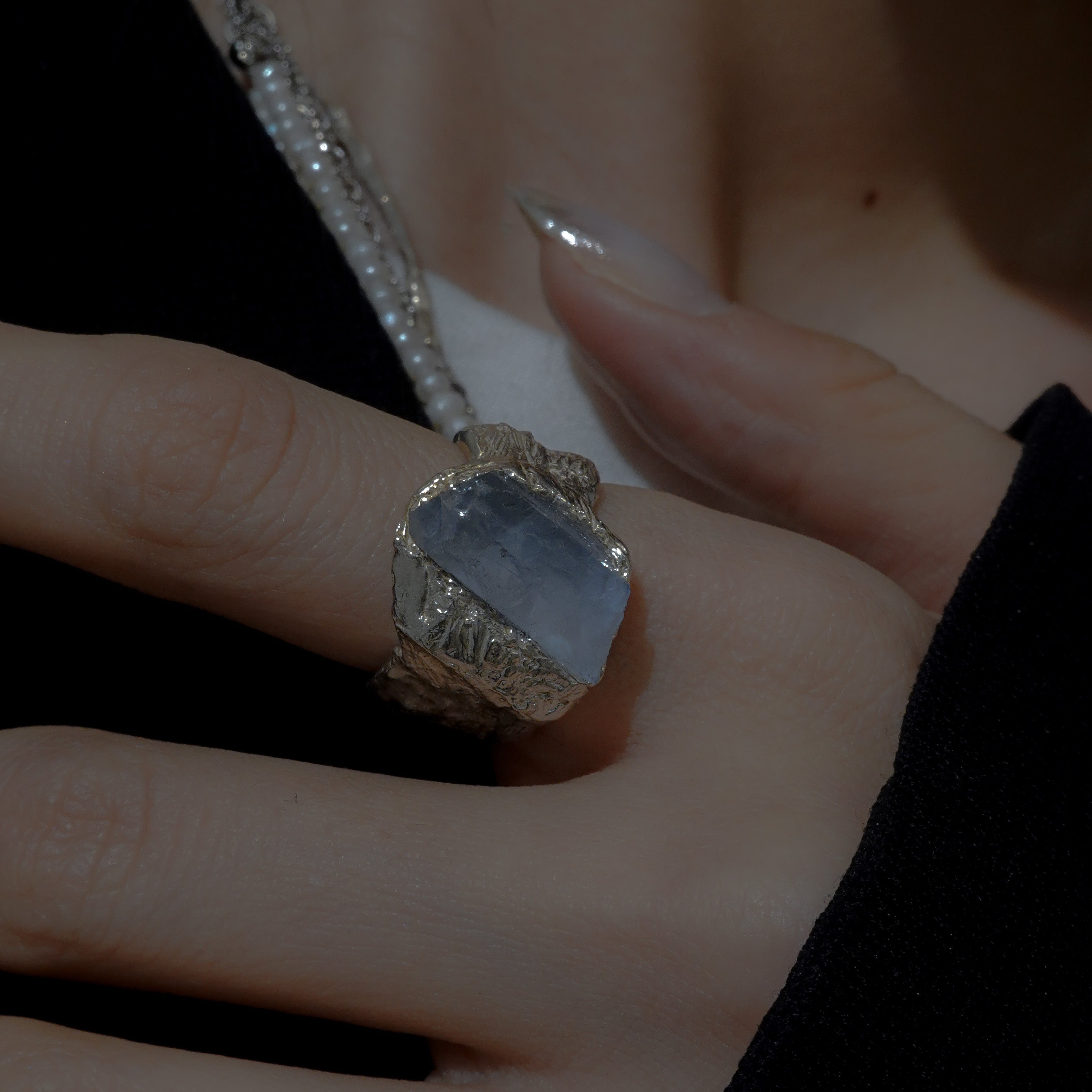 美品SUSA bijou フローライトリング12 号