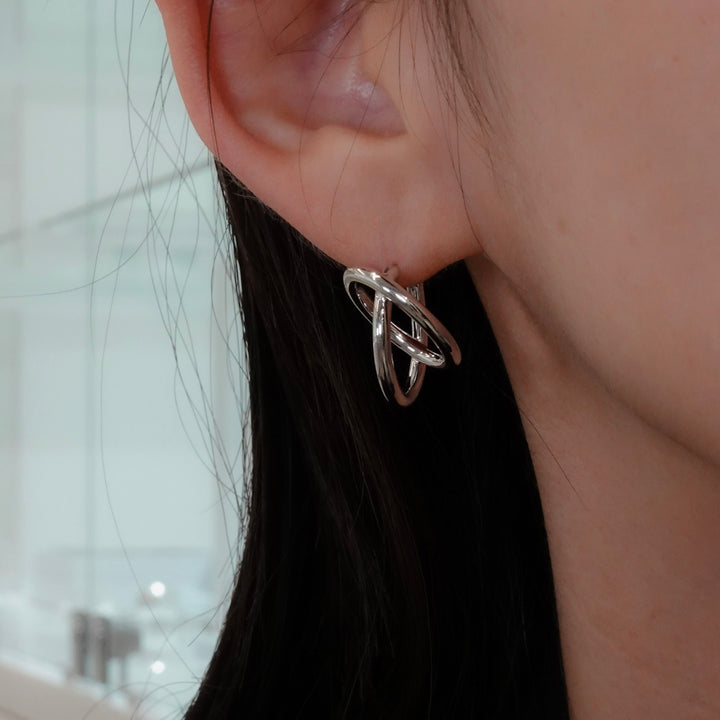 silver ear clip SME2 イアリング