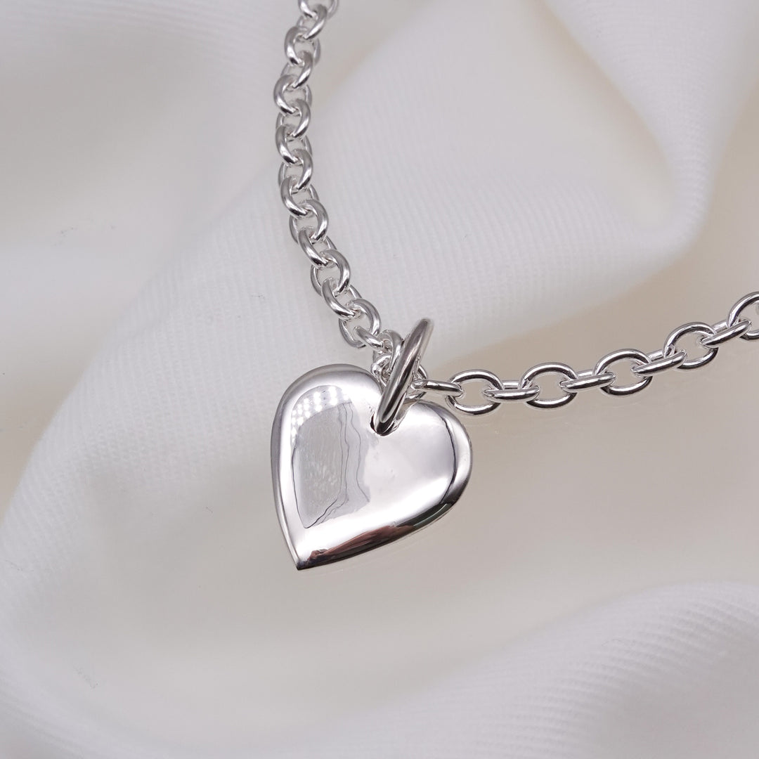 sv925 Heart plate necklace