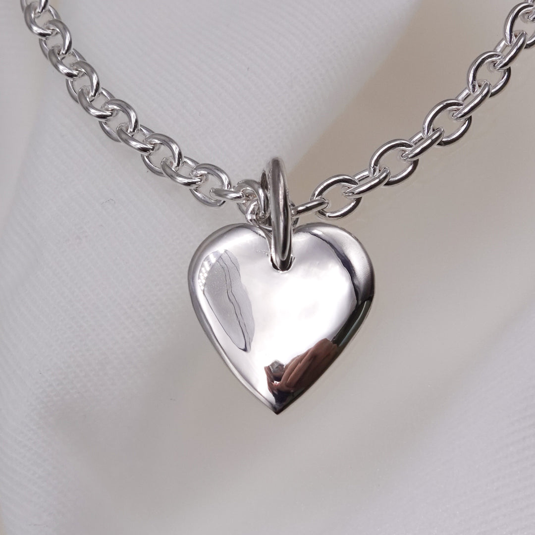 sv925 Heart plate necklace