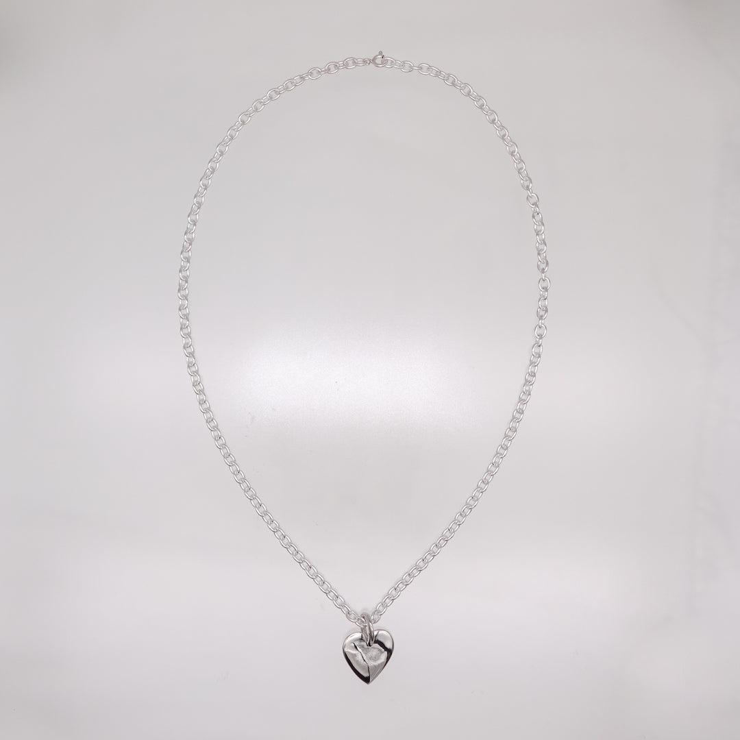 sv925 Heart plate necklace