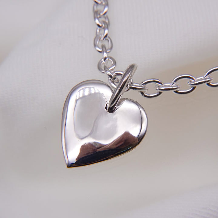 sv925 Heart plate necklace