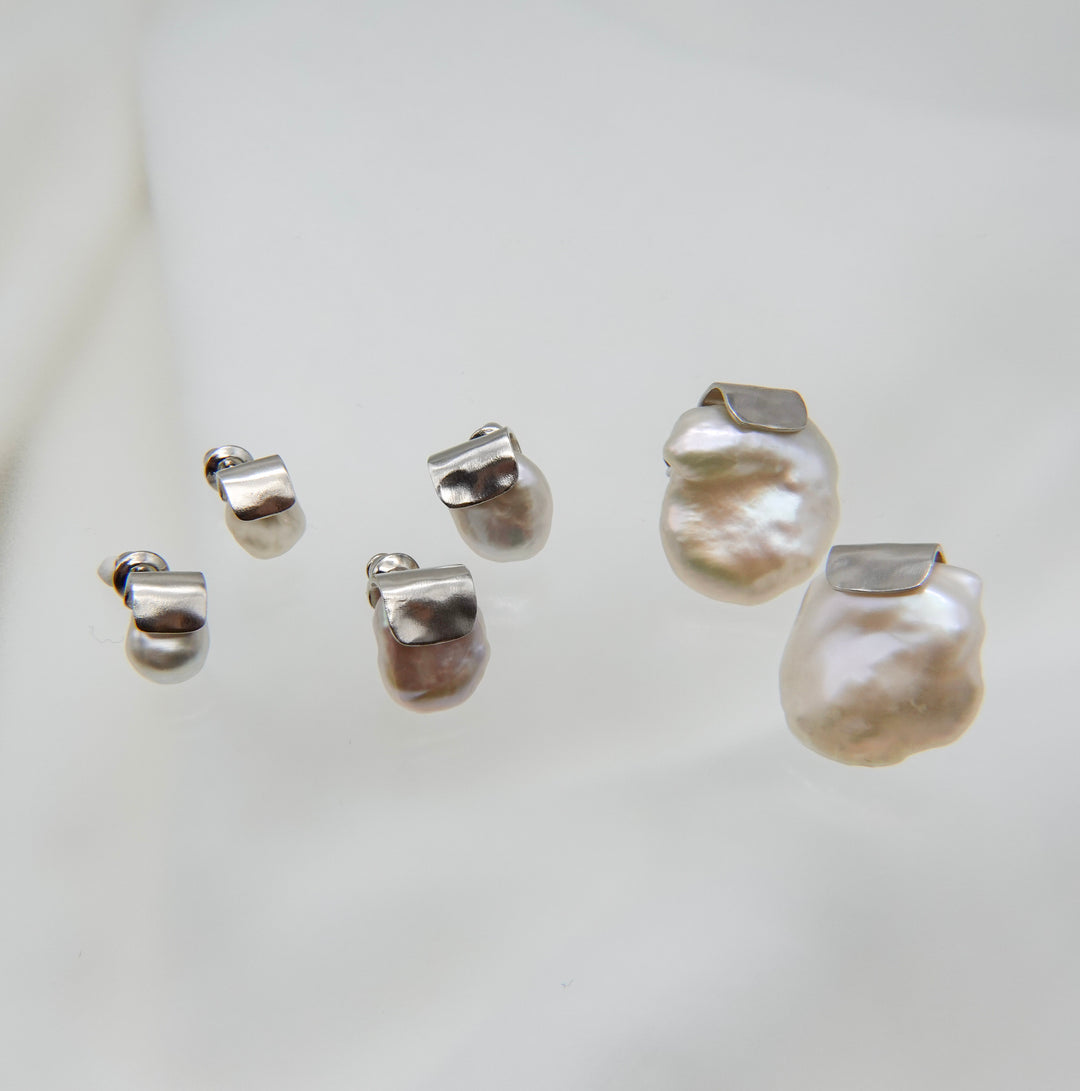 HASAMU pierced earring pearl