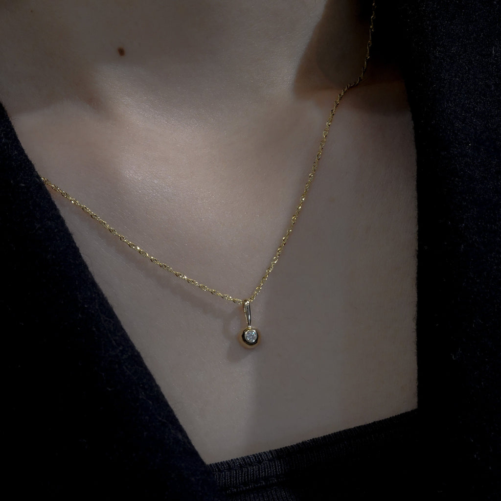 Diamond Dome Pendant Necklace