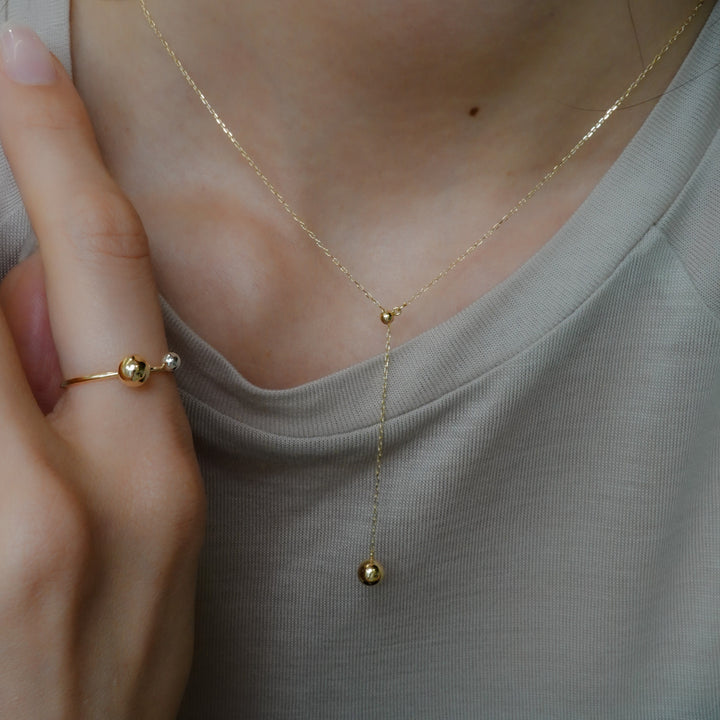 〈山〉K10朝露ネックレス