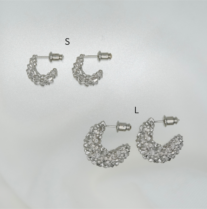 PYRITE pierced earring