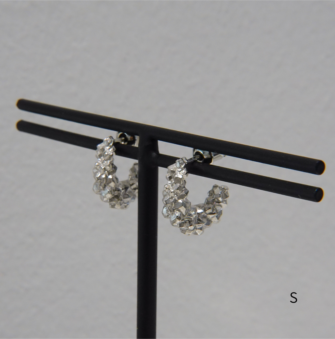 PYRITE pierced earring