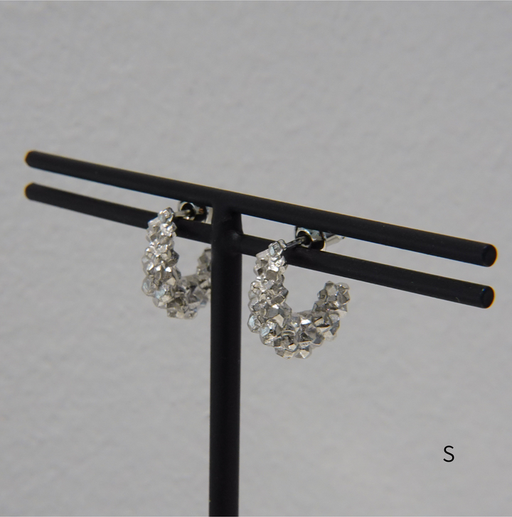 PYRITE pierced earring
