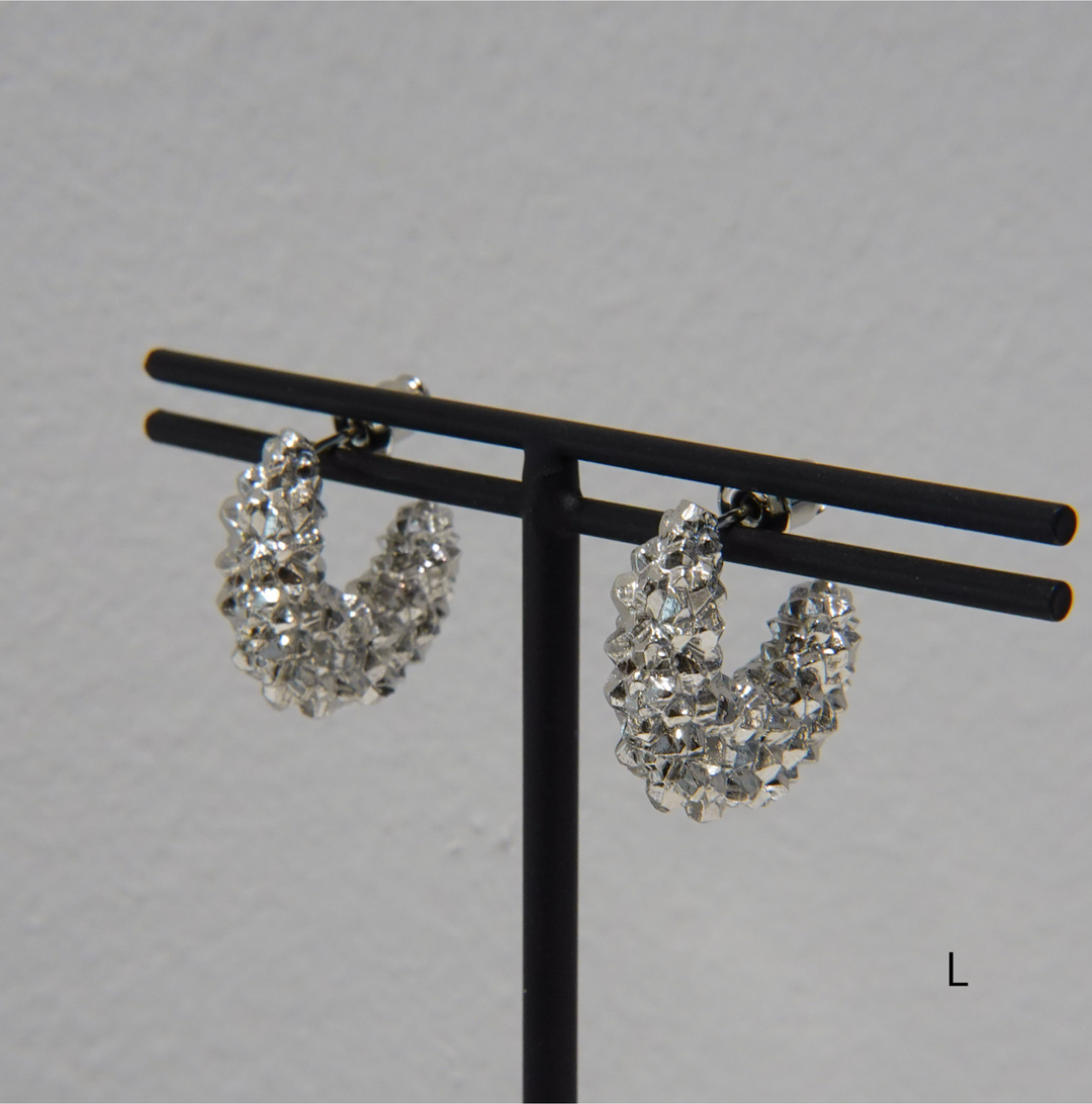 PYRITE pierced earring