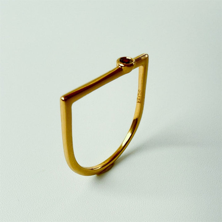 U ring【Red spinel】