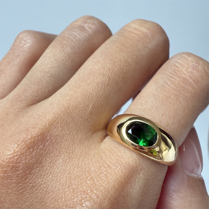 Green Garnet Ring